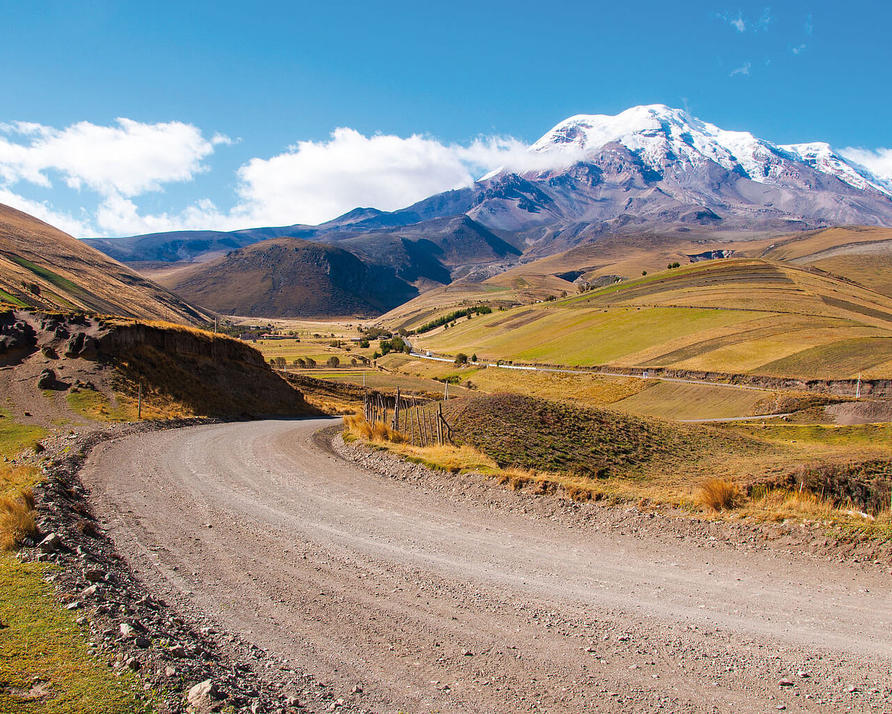 Voyages en équateur, route, volcan